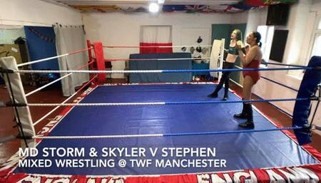 Brutal Booted Tag Team Domination – MD & Skyler Make Stevo Suffer for His Arrogance