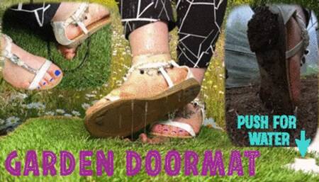 CC - The human garden doormat, flat sandals