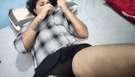 Skirt and shirt hot fuck by step sister and step brother in bedroom with pussy lick,boobs press ,69 and hard fuck