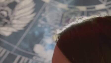 YULIANA CLOSE UP NOSE EXHALES SMOKE