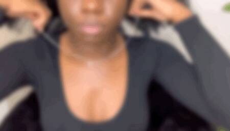 Trying on Choker Necklaces