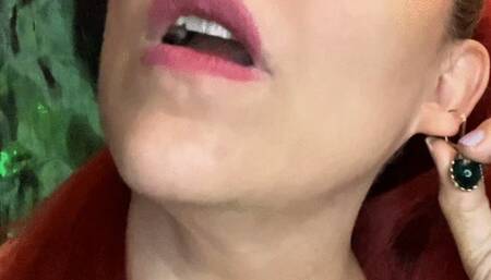 Trying on Light Pink and Aqua Green Earrings 6 13 25