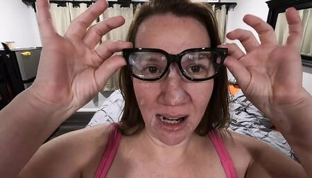 He interrupted my reading to fuck me and cum on my glasses