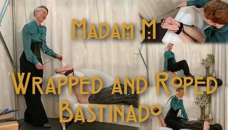 Wrapped and Roped Bastinado, full wrap extreme bondage falaka punishment