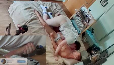 Amateur Boyfriends Fucking Bareback with Deep Breeding in Sexy Underwear!