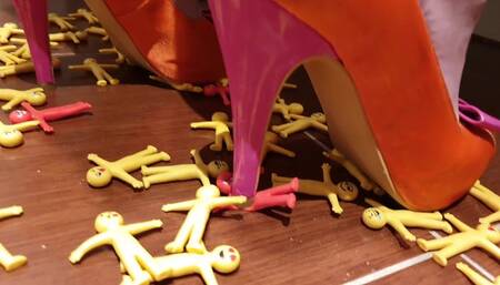 Unaware Giantess Getting Ready in Orange Heels