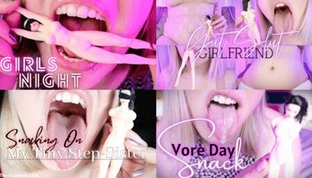 Clue’s Classics: Giantess VS Tiny Woman Vore Compilation - HD - The Goddess Clue, 4 In 1 Clip, Over 50 Minutes Of VORE, Giantess, Tiny Woman, Belly Fetish, Topless, Biting, Teasing, Digesting