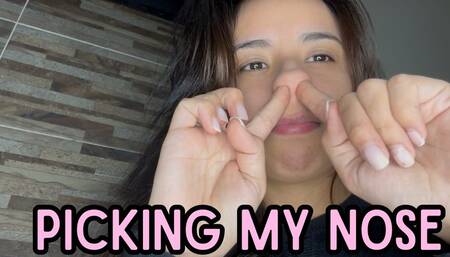 Picking my nose + Extreme close-up