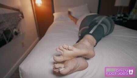 GYM Mom Gives Her Personal Trainer A Footjob As Payment - POV FJ