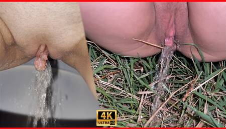 Compilation! Pissing in different public toilets! Close-up! POV!