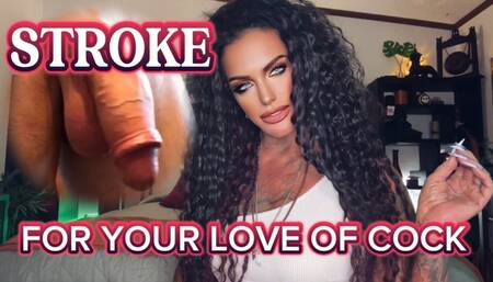 STROKE FOR YOUR LOVE OF COCK - MistressRavenFD makes you stroke to gay humiliation and  images of Her body and cock