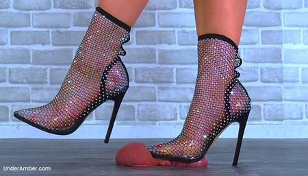 Goddess Amber - Milking Your Crushed Cock & Balls Under My Glamorous Heels - 188 Bug Cam - Trample Trampling CBT Ballbusting Foot Feet Shoe Boots Fetish Shoejob Footjob Cumshot Ruined Orgasm