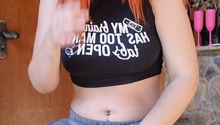 Smoking cork trying not to cough