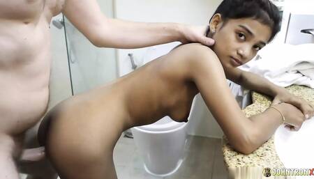 JohnTronX - Shower and bathroom sex with a young sexy Asian amateur