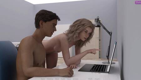 My Stepbrother 's Wife #53 - Justine explained the documents in detail to John - Highlight