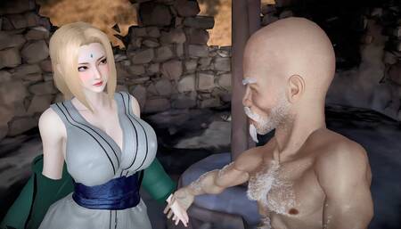 Tsunade Got Her Pretty face Fucked By a Big Old Cock And Got Facialized