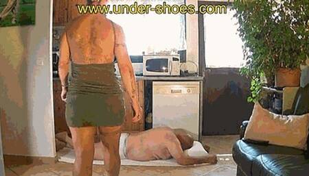 Miss Lou extreme body and cock punishement under wedges sandals (EXTREME VIDEO)