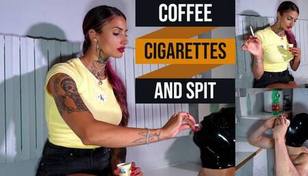 Coffee, cigarettes, and spit