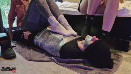 DOUBLE feet and socks smelling by Liza Lawrence and Lucy