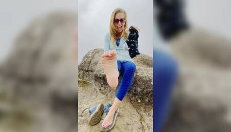 Jenni Lane Peak Tease: Sultry Summit Foot Play