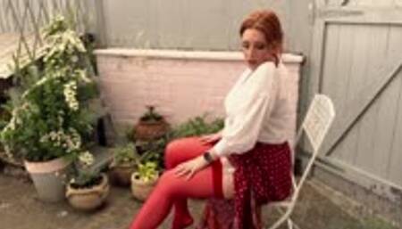 A Little Stockings Tease In My Garden