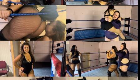 Women’s tag team wrestling (Stinkface bear hugs crotch busting)