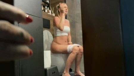 Angie spying's Sarah in the toilet , Angie plots with Sarah'ex!