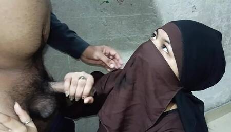 Muslim girl with big boobs was sucking my cock and after that fucking hard