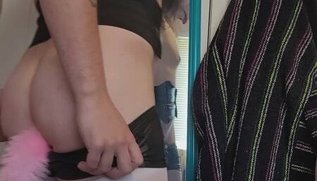 SubbyPuppy x Dva crossdresser dressup and bondage