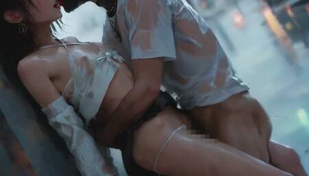 Wet Passion in the Rain