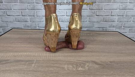 GOLD WEDGES & PINK CUM! (7 of 13 Minutes)