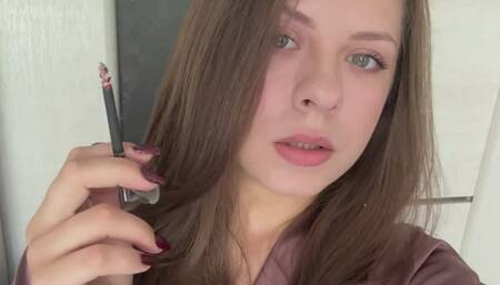 Morning smoking black cigarette