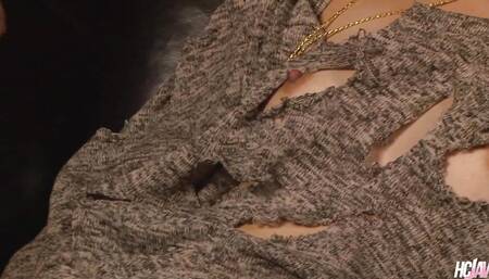 Charming Asian Slut Ayaka Minamino Takes Dick Through Her Ripped Pants