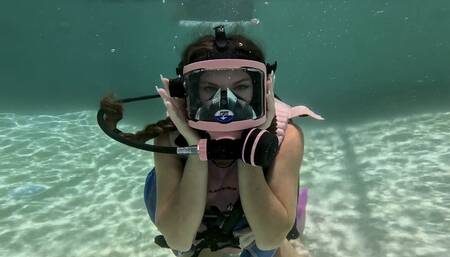 Full Faced Scuba Orgasms with Nathalia