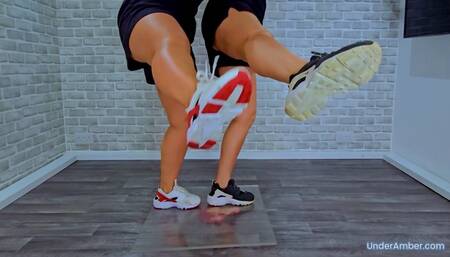 Goddess Amber - Miss Lucy - Stomping The Cum From Your Cock & Balls Under Our Nike Huaraches & Plexiglass - 190 Body Cam - Trampling Trample CBT Ballbusting Shoejob Footjob Cumshot Trainers