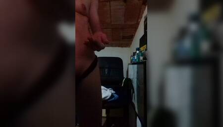 Jerking off and penetrating the anus