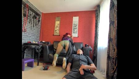 Mistress Andreea and Faith - smoking and JOI in pantyhose