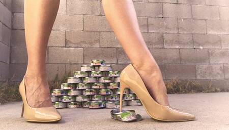 Crushing Tuna Cans in High Heels