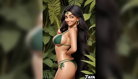 Jaya Anjali bikini in forest dancing (Ai model)