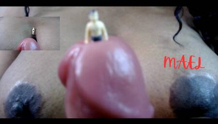 Macro Man Shoved In Giant Cock - Ebony Unaware Giantess