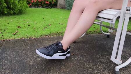 Shoeplay in Sneakers with Socks Part 1