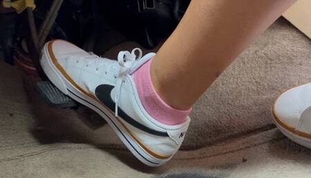 Driving in my New Nike Sneakers