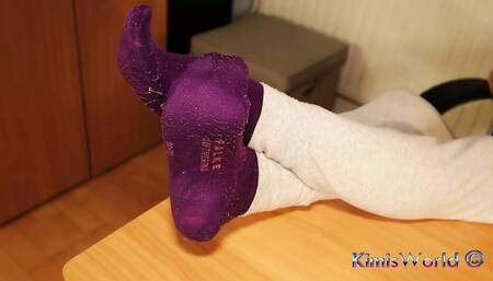 Dirty Socks & Slipper Tease - Worn Workout Look