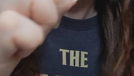 Beatles t-shirt tooth brushing with Arien