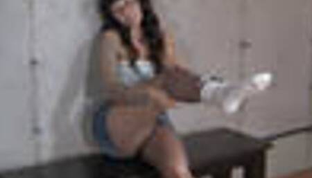 Sock Tease - Daphney Rose Pantyhose Under Sock Femdom Session