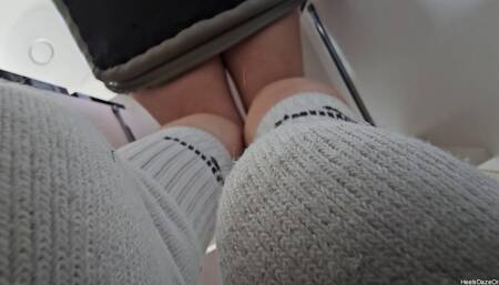 Unaware Giantess Working on Laptop in Socks Pt 15