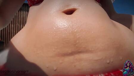 Giantess in the pool