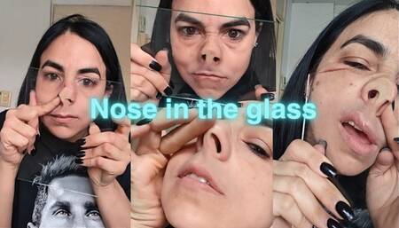 Nose in the glass!