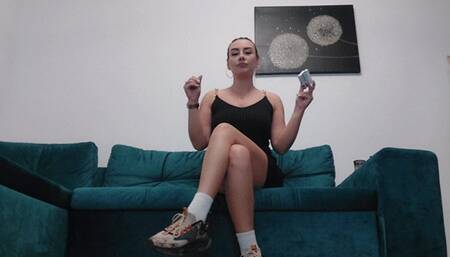 Microdick teased by my panties and bra