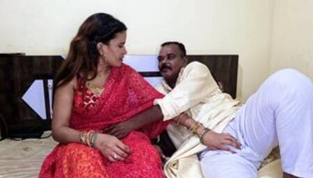 Tight pussy Indian daughter-in-law fucked hard by big cock stepfather